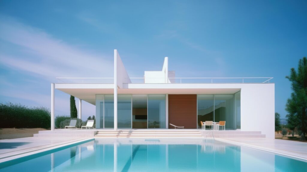 Modern villa. Illustration Stock Free