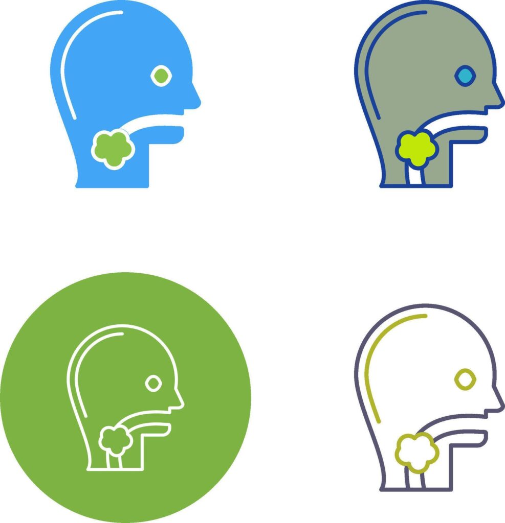 
									Throat Cancer Icon Design Stock Free