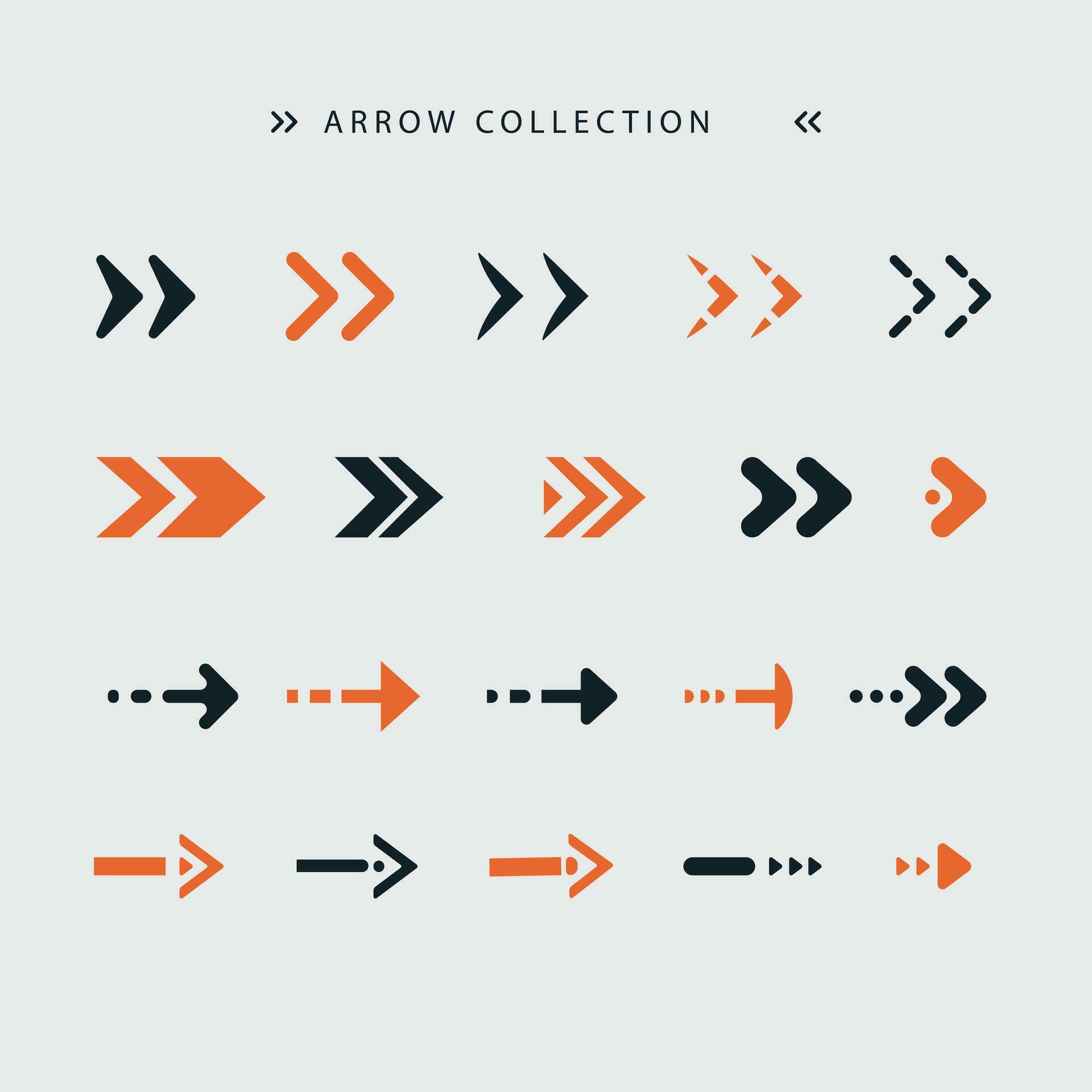 Colorful circular arrow, cursor ribbons set vector Stock Free