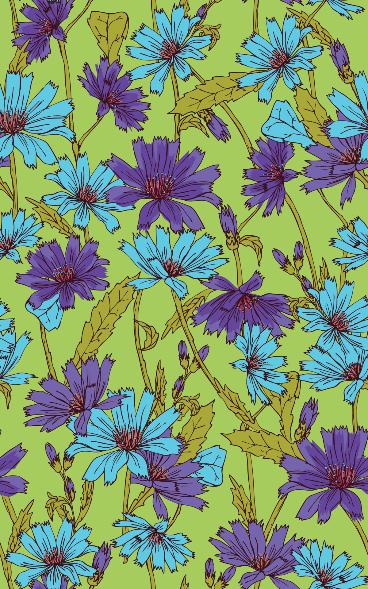 Beautiful fabric vector art design wallpaper seamless pattern vector illustration pattern background floral. Free Vector