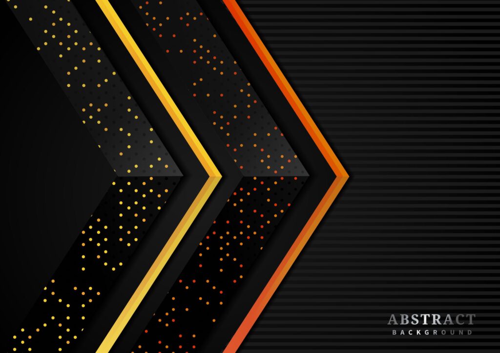 Orange and Gold Dots Arrow Background Stock Free