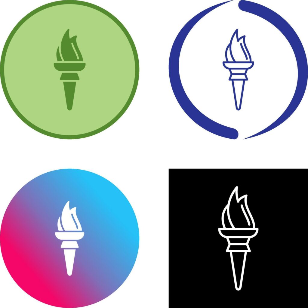 Torch Icon Design Stock Free