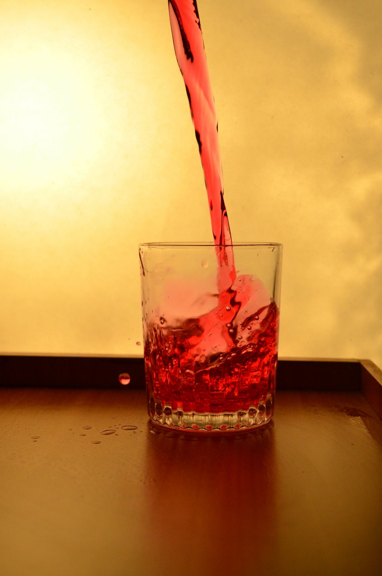 Red Liquid In Glass Stock Free