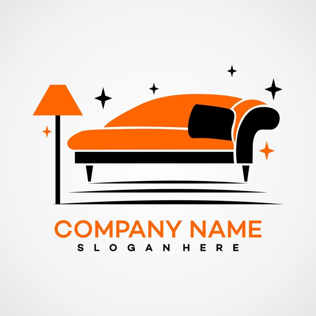 Sofa logo design icon Stock Free