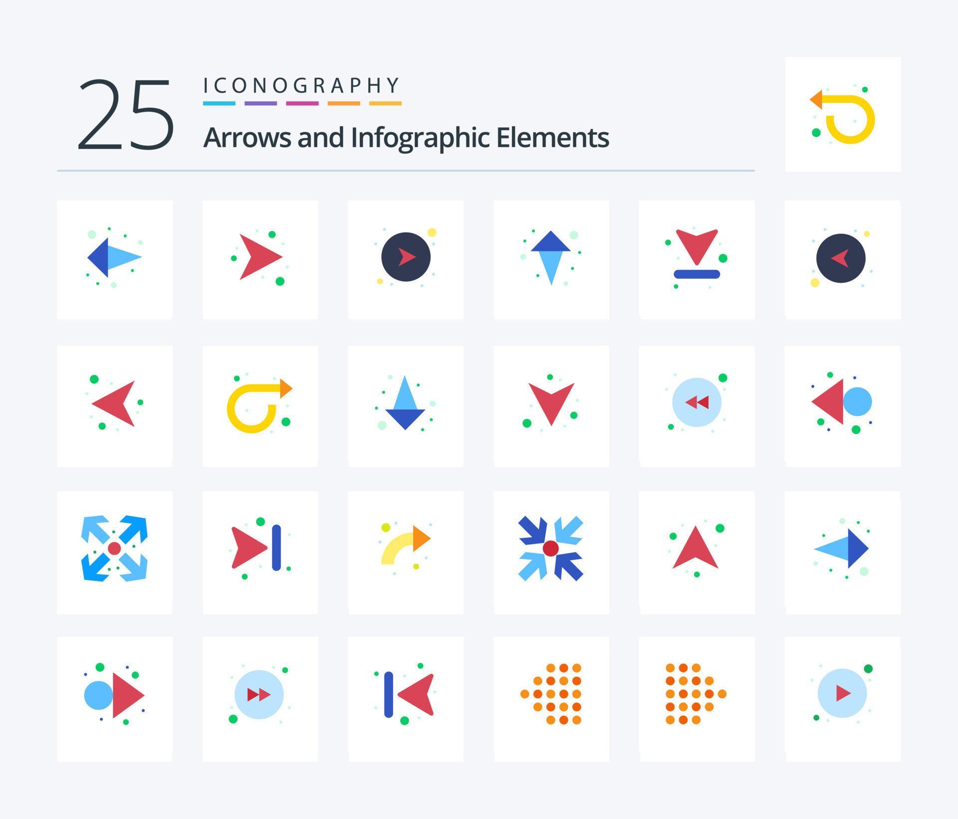 Arrow 25 Flat Color icon pack including network. arrows. arrow. download. arrows Stock Free