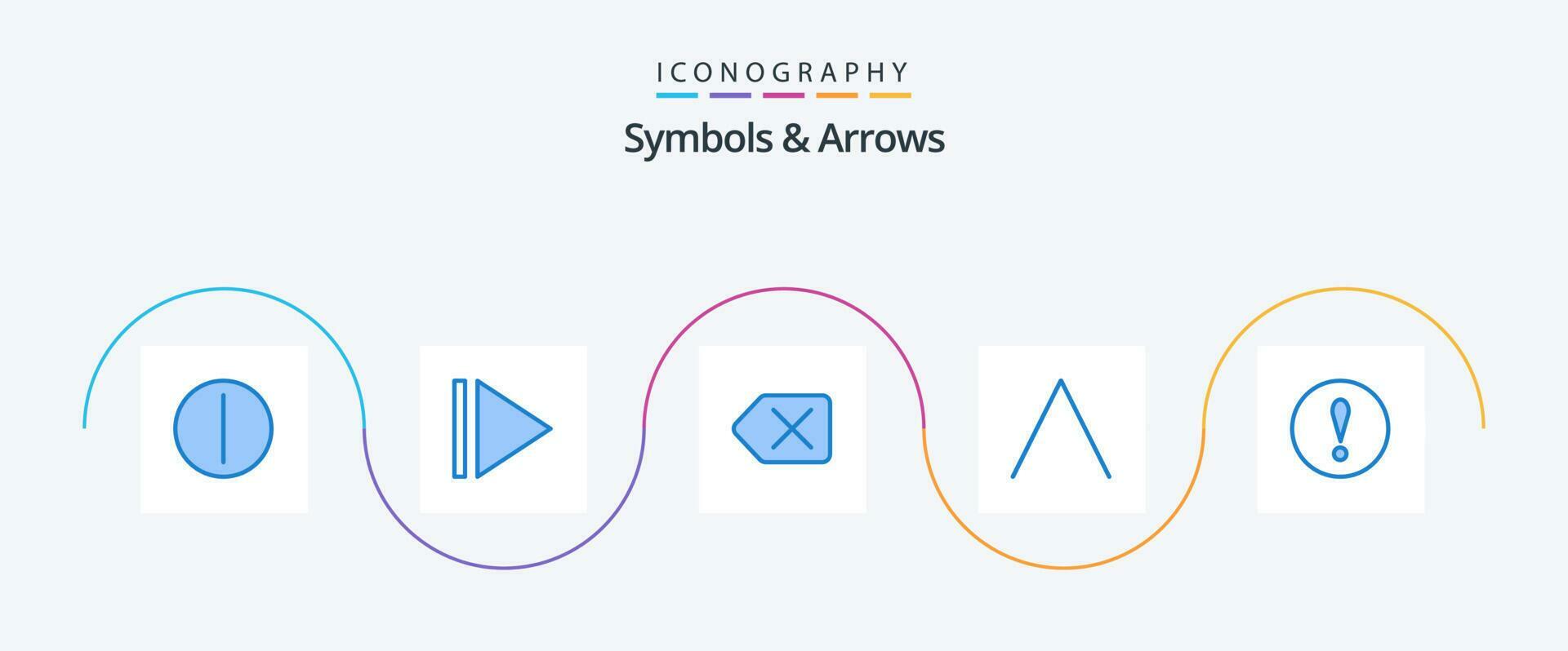 Symbols and Arrows Blue 5 Icon Pack Including . top. warning Stock Free