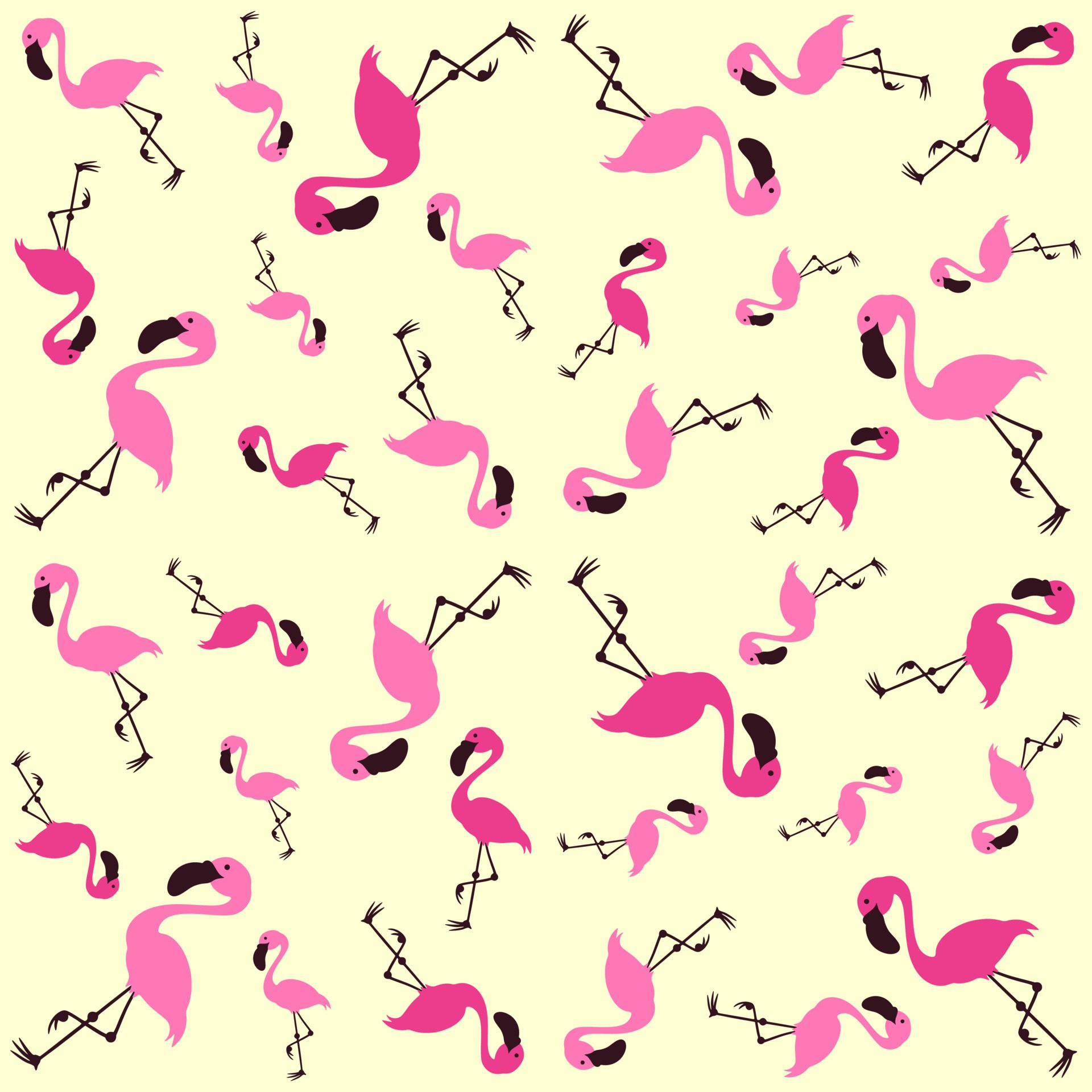 Flamingo seamless vector pattern background Free Vector