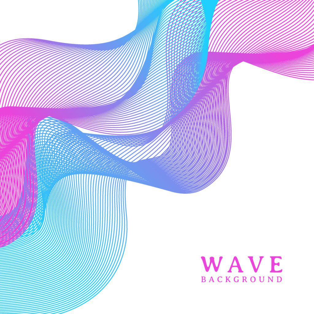 abstract colorful wavy line flowing background Free Vector and Free SVG