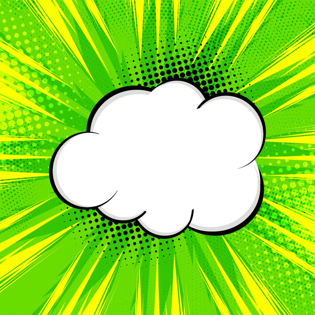 Abstract bright green comic background Free Vector