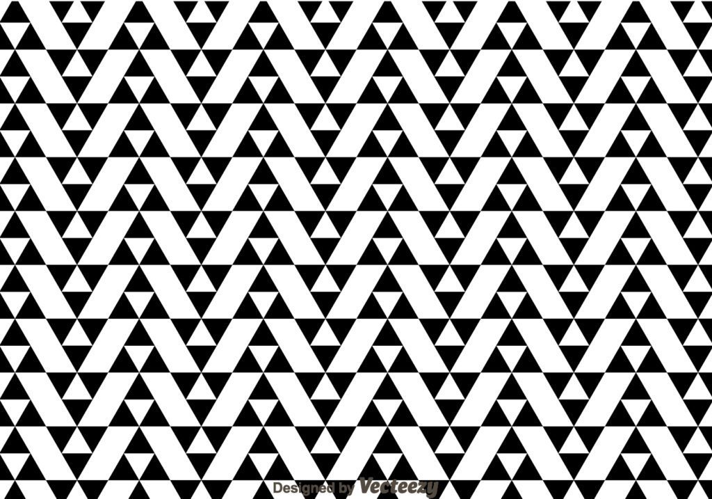 Black And White Triangles Pattern Free Vector and Free SVG