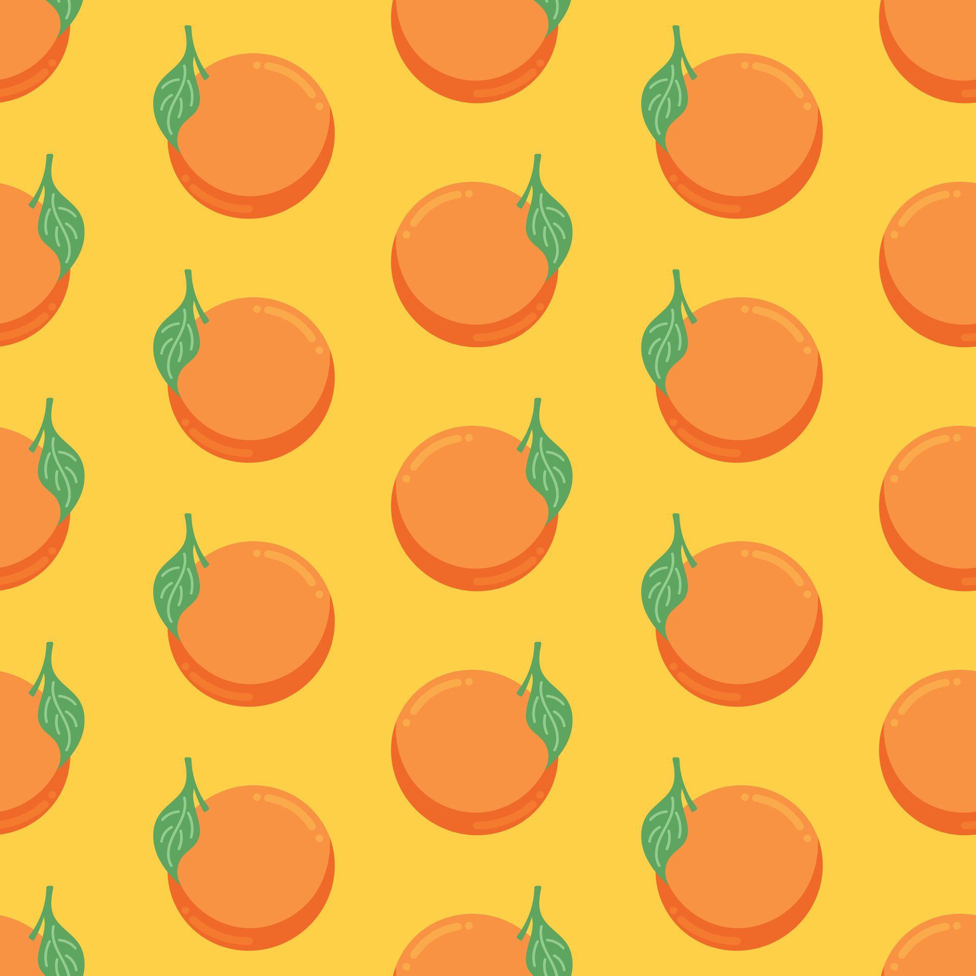 Seamless Hand Drawn Pattern Orange Free Vector