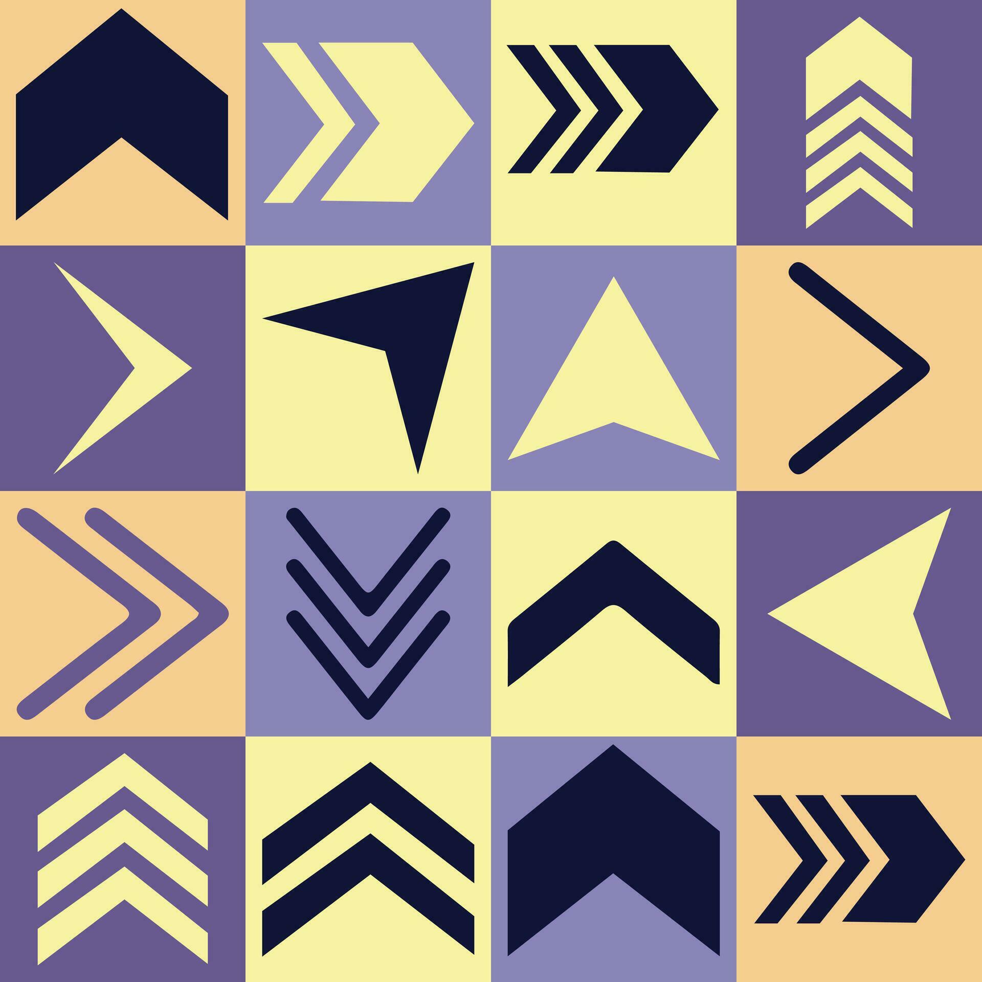 Modern colorful different types of vector arrows vector illustration Stock Free