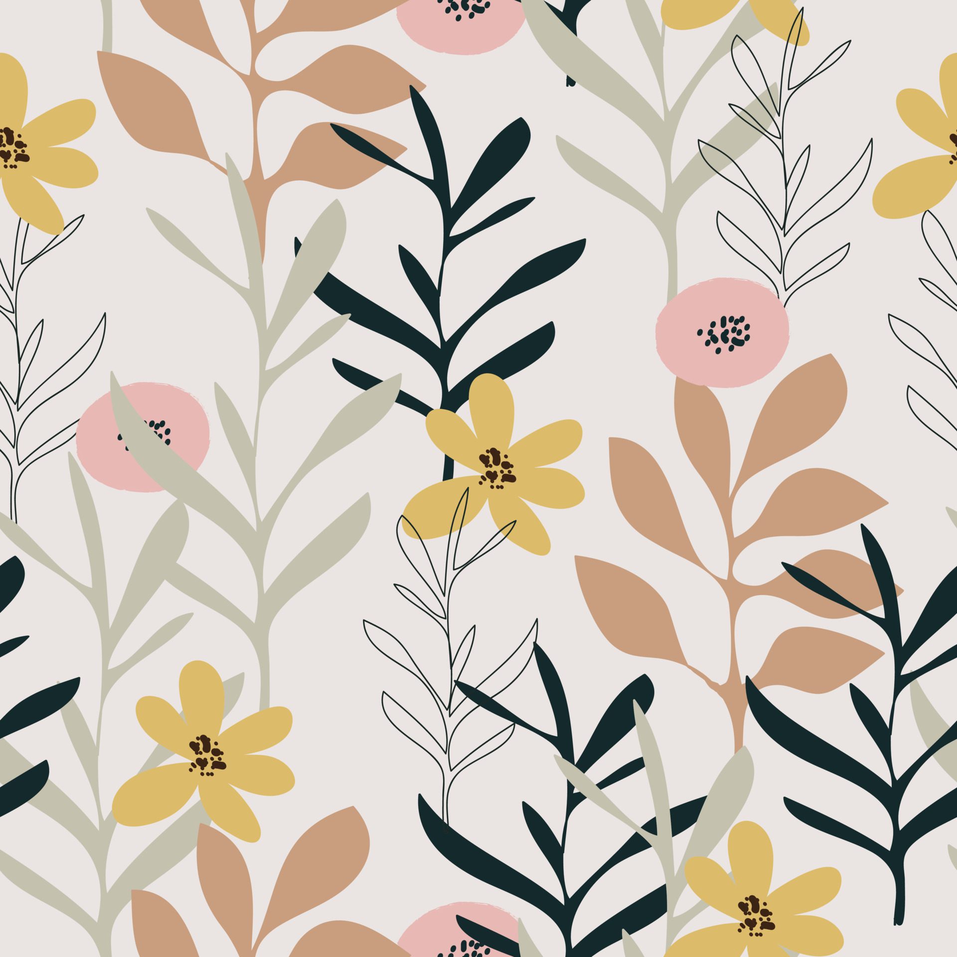 Abstract floral surface pattern seamless background vector illustration for fashion,fabric,wallpaper and print design Free Vector