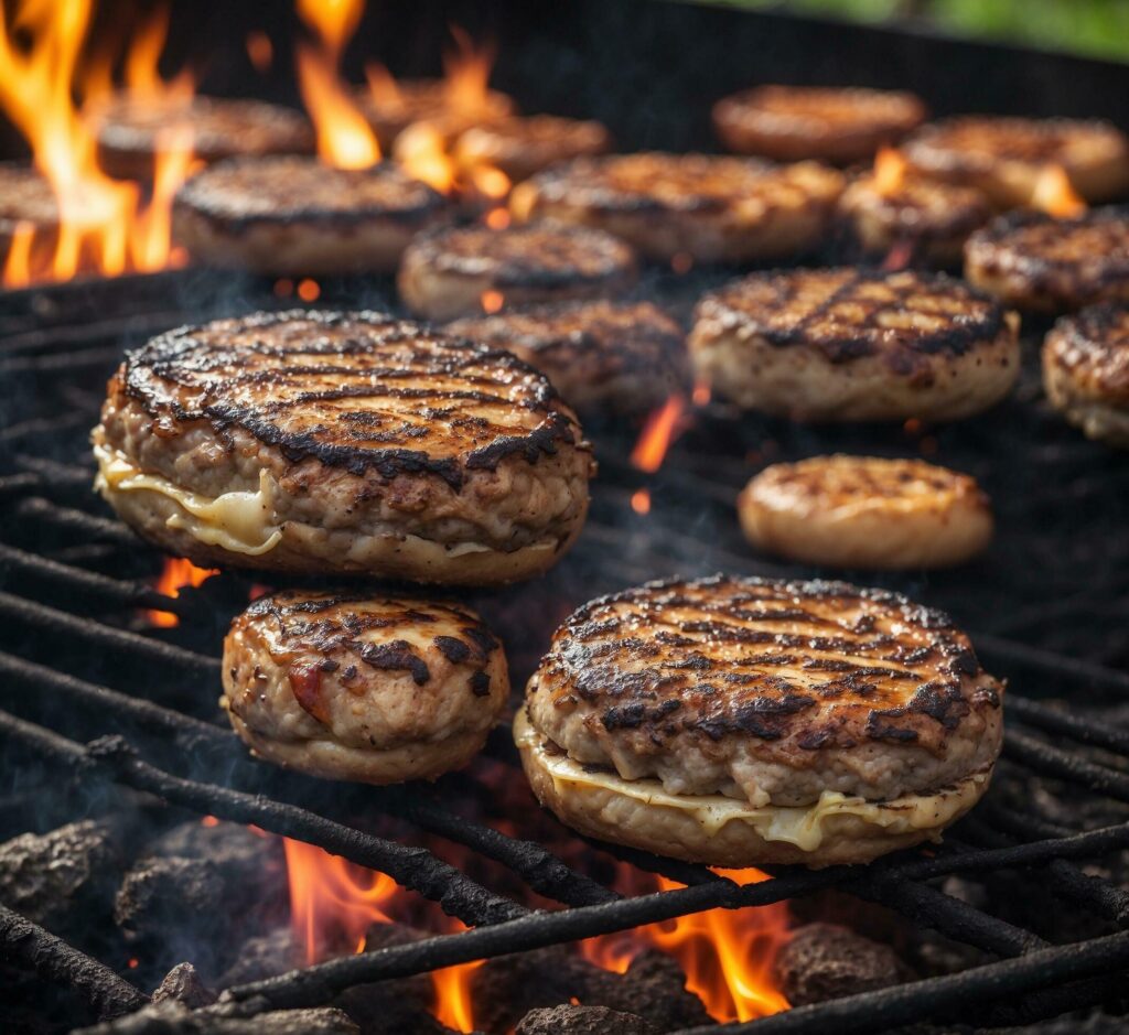 grilled meat on the grill Free Photo