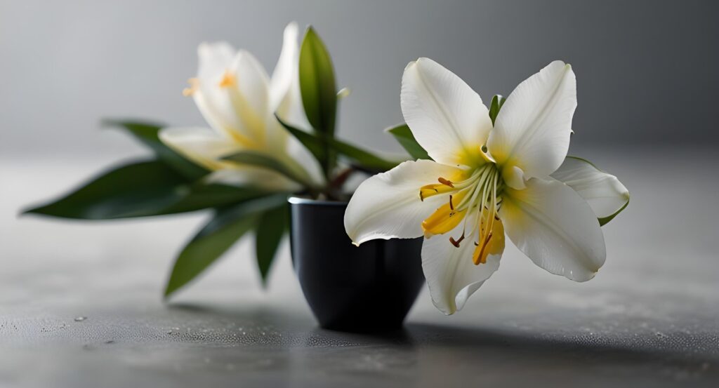 Lily flowers with beautiful blur background Stock Free