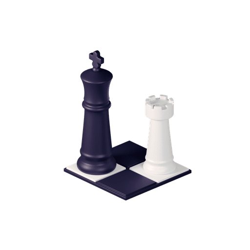 Chess, strategy, piece 3D illustration