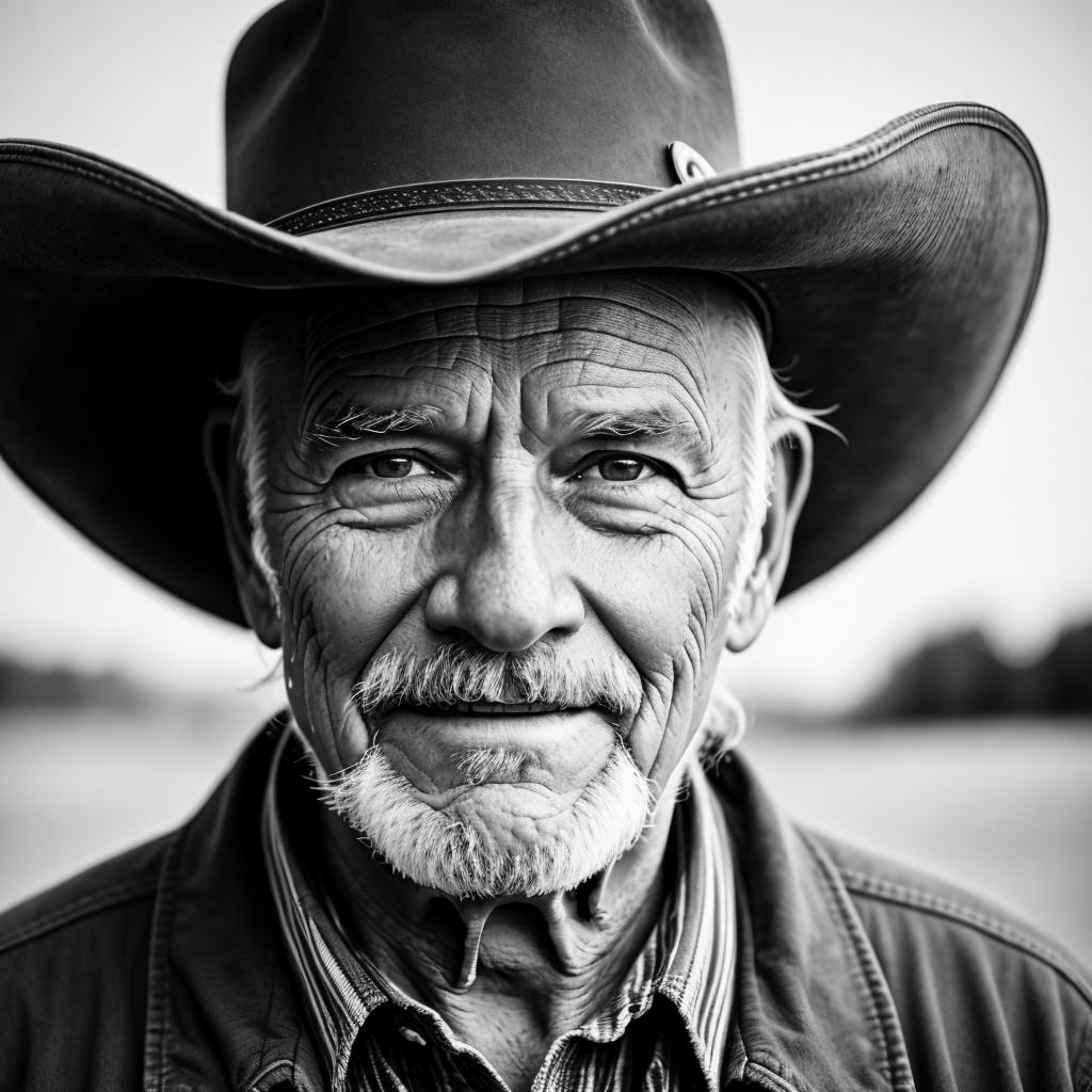 Old man cowboy Portrait by @ai_generated