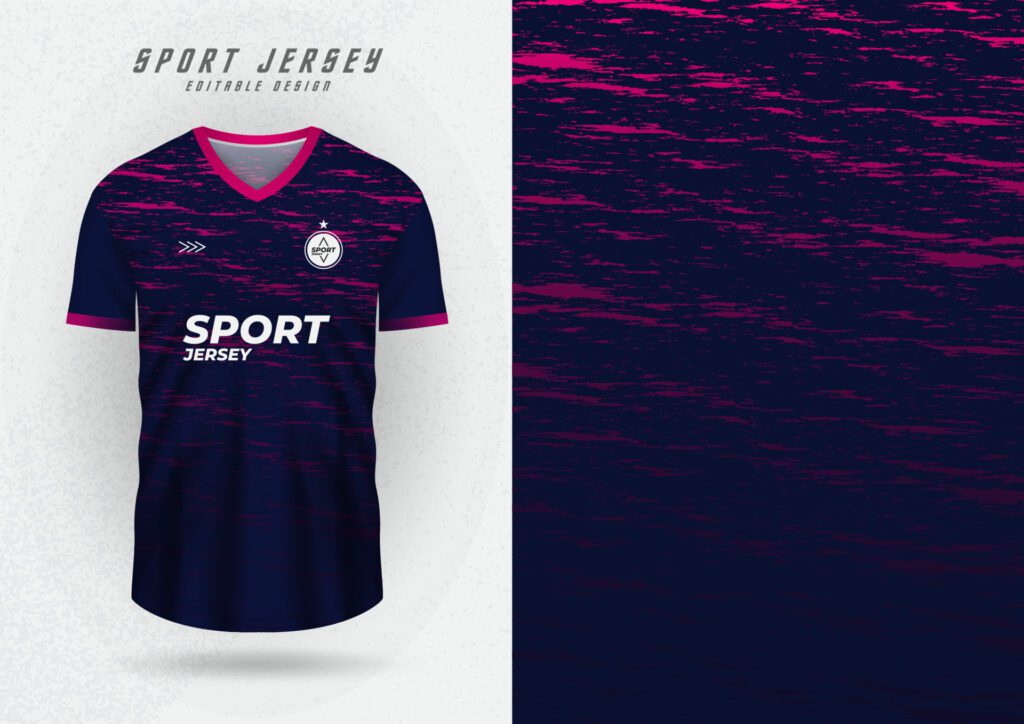 Mockup background for a pink-patterned navy jersey. Free Vector