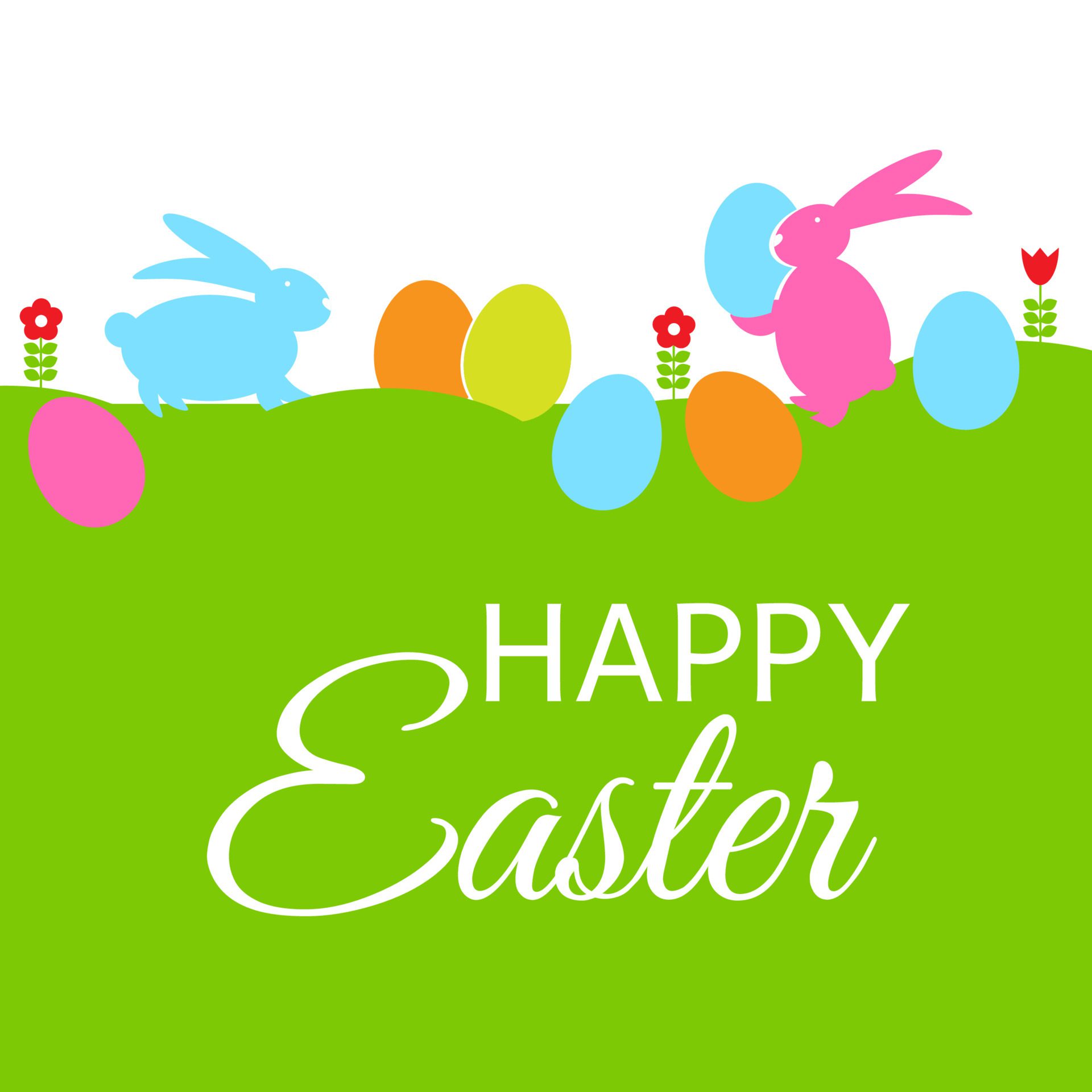 Happy Easter Background Vector Illustration Free Vector