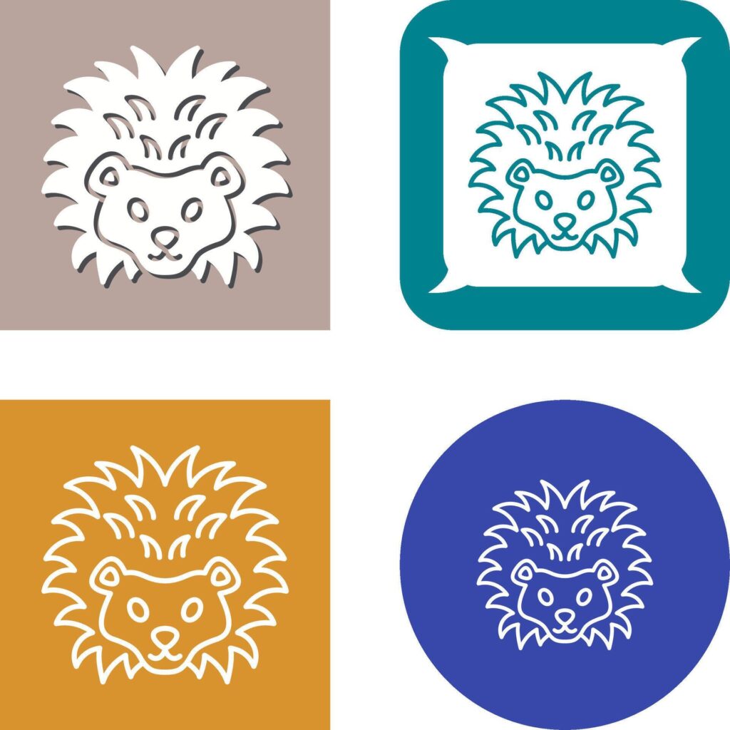 Hedgehog Icon Design Stock Free