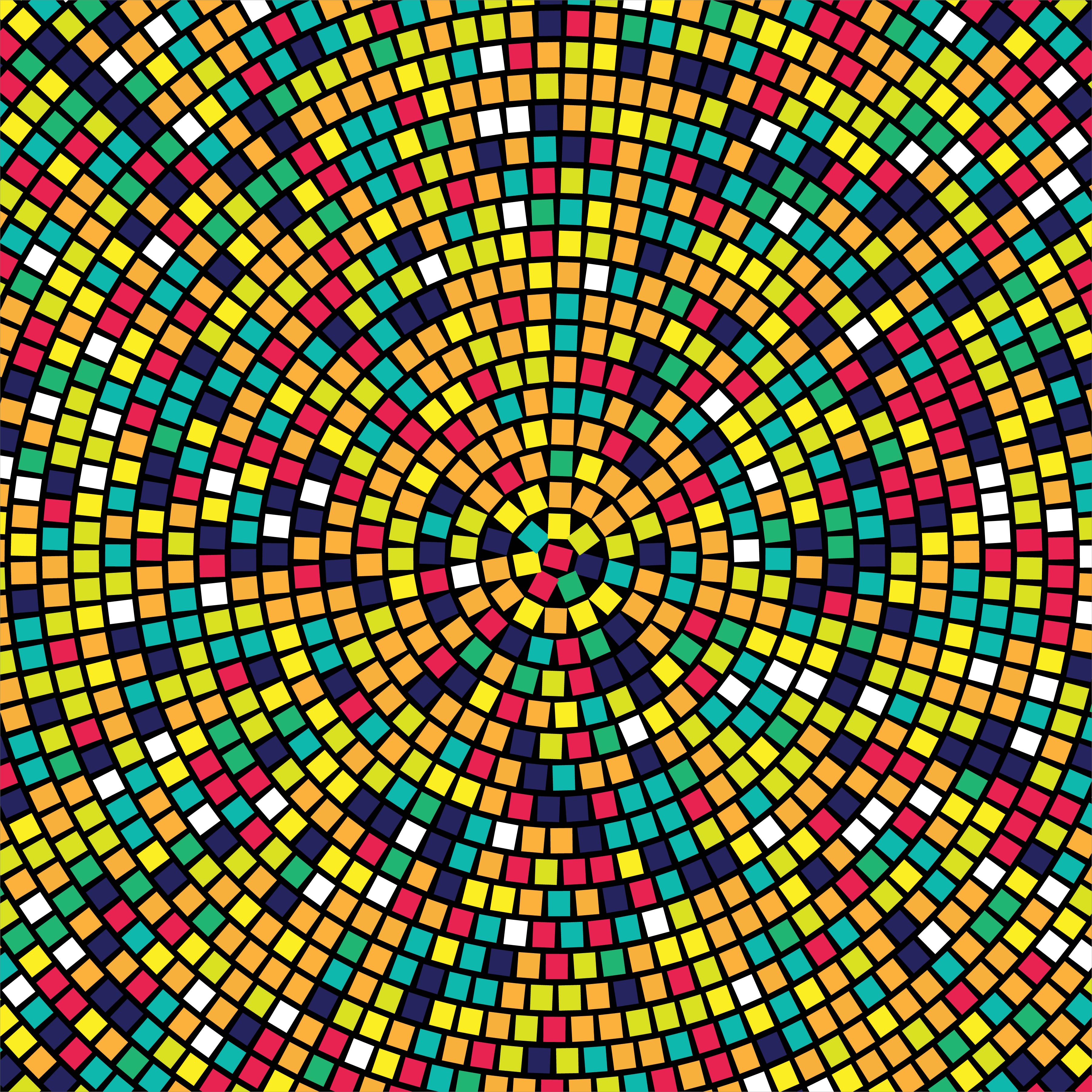 Abstract colorful mosaic pattern background Free Vector