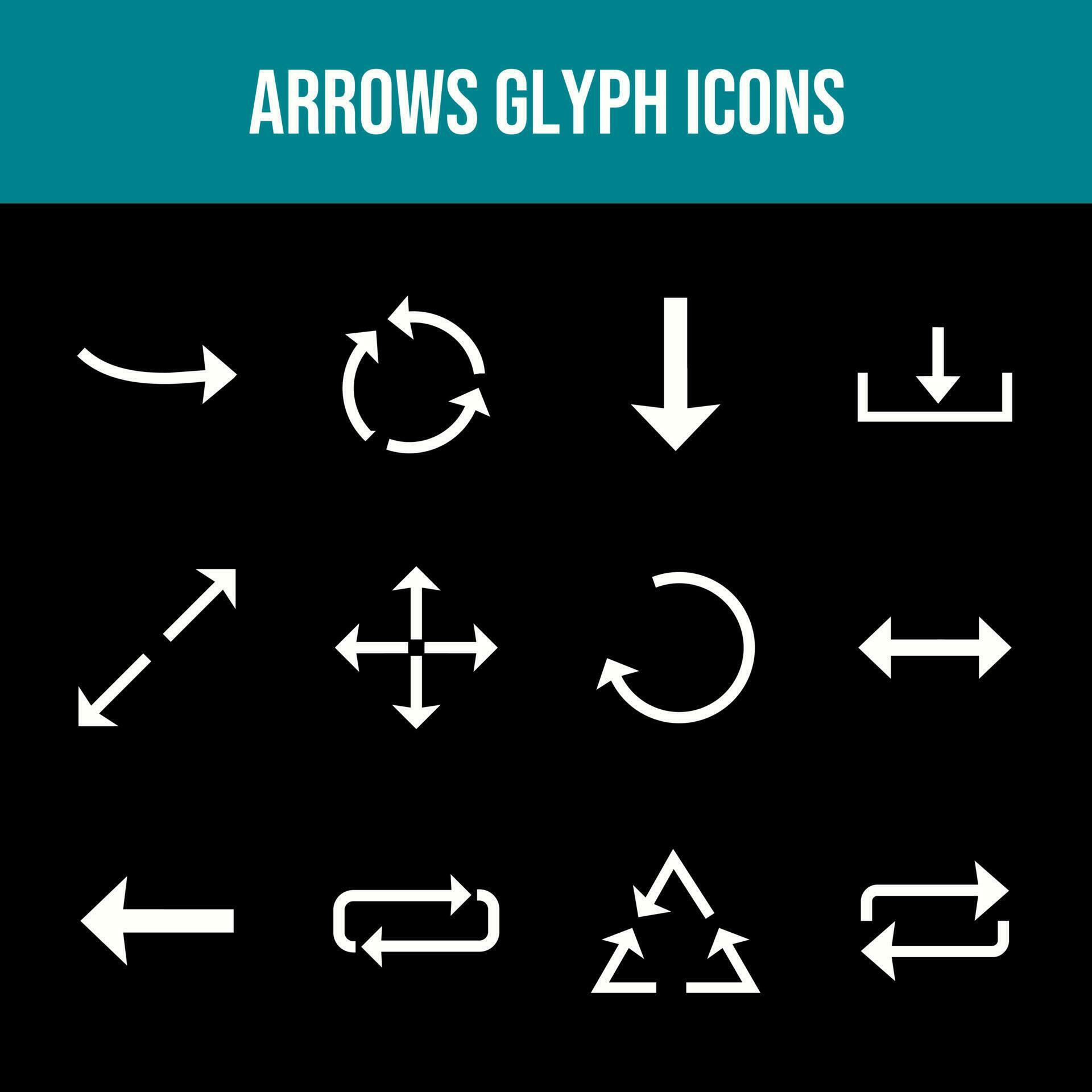 Beautiful Arrows vector icon set Stock Free