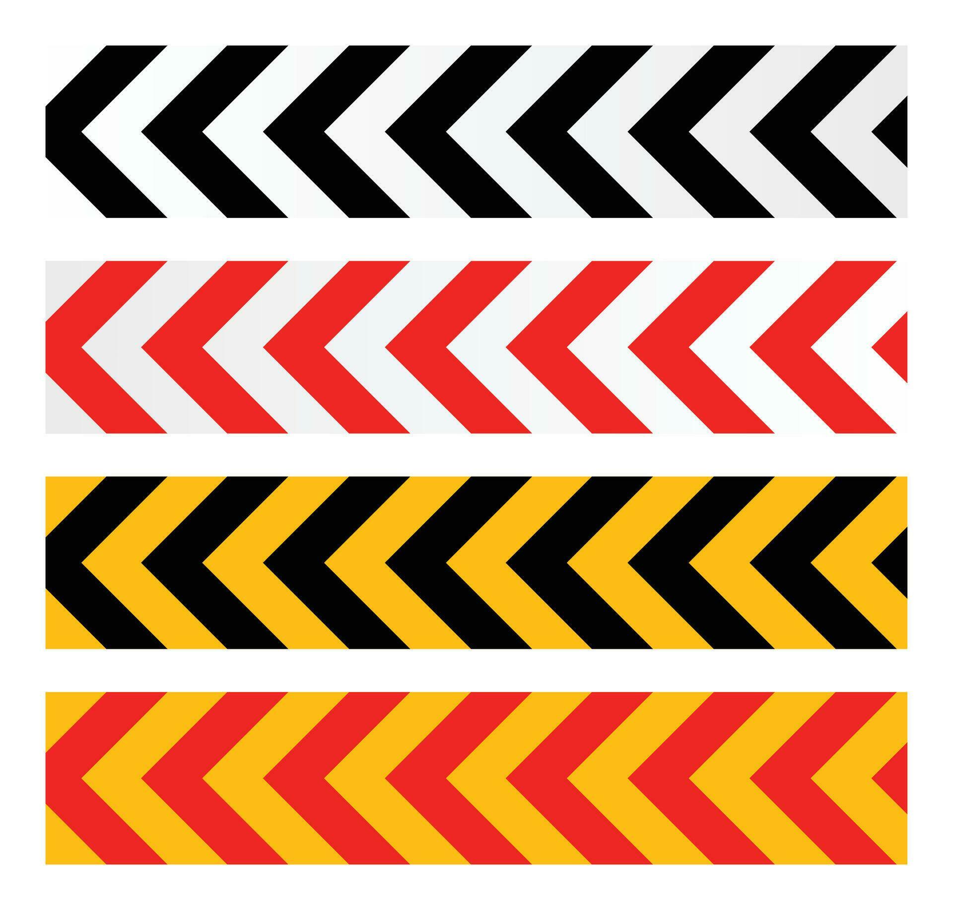 traffic arrow sign vector, warning or security design trendy style. red yellow black white Stock Free and Free SVG