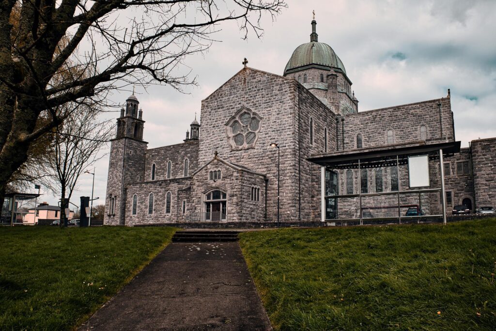 Beautiful scene of irish landmark Galway cathedral in Ireland Stock Free