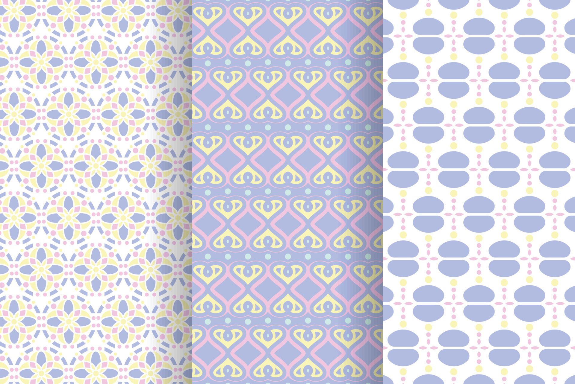 pastel color seamless pattern collection Free Vector