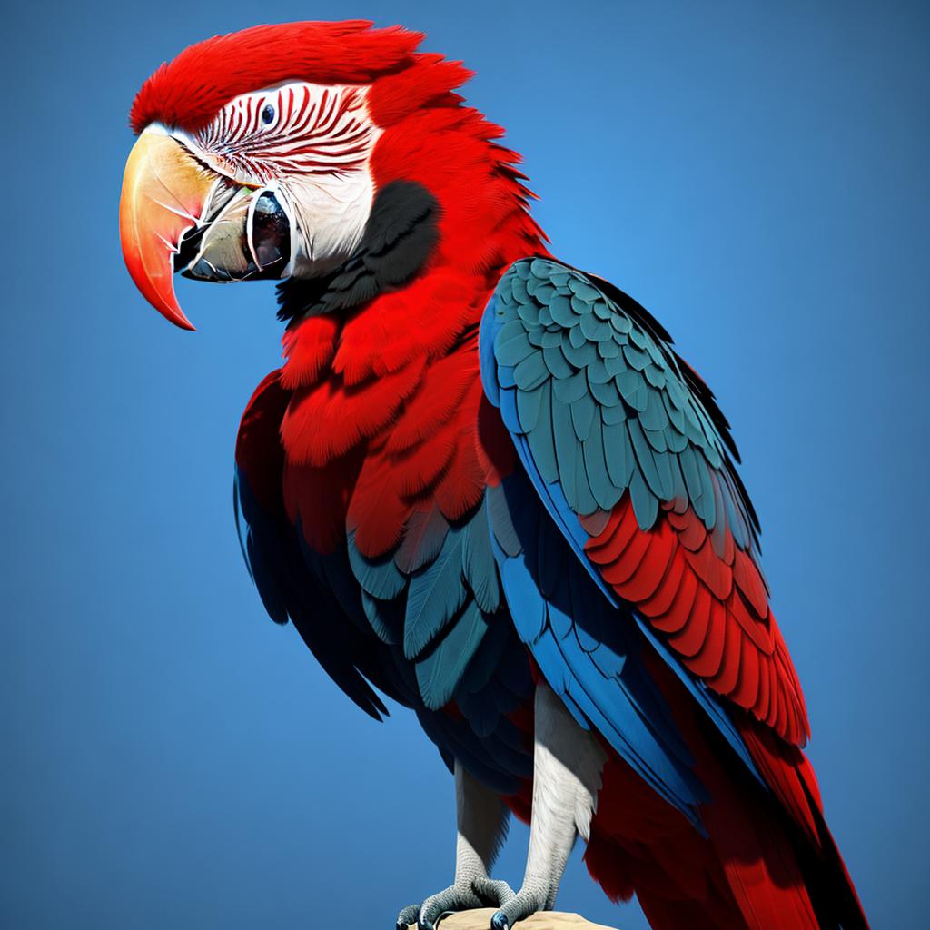 Crear una guacamaya roja by @ai_generated