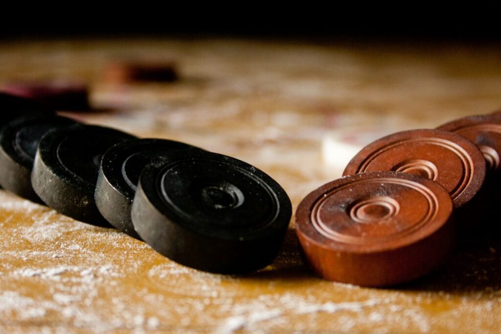 Carrom Black White Coins Stock Free