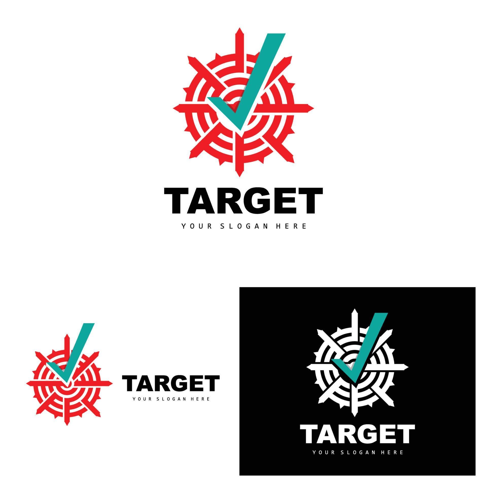 Target Logo, Arrow Shooting Design, Arrow Aim Target Icon Vector Stock Free