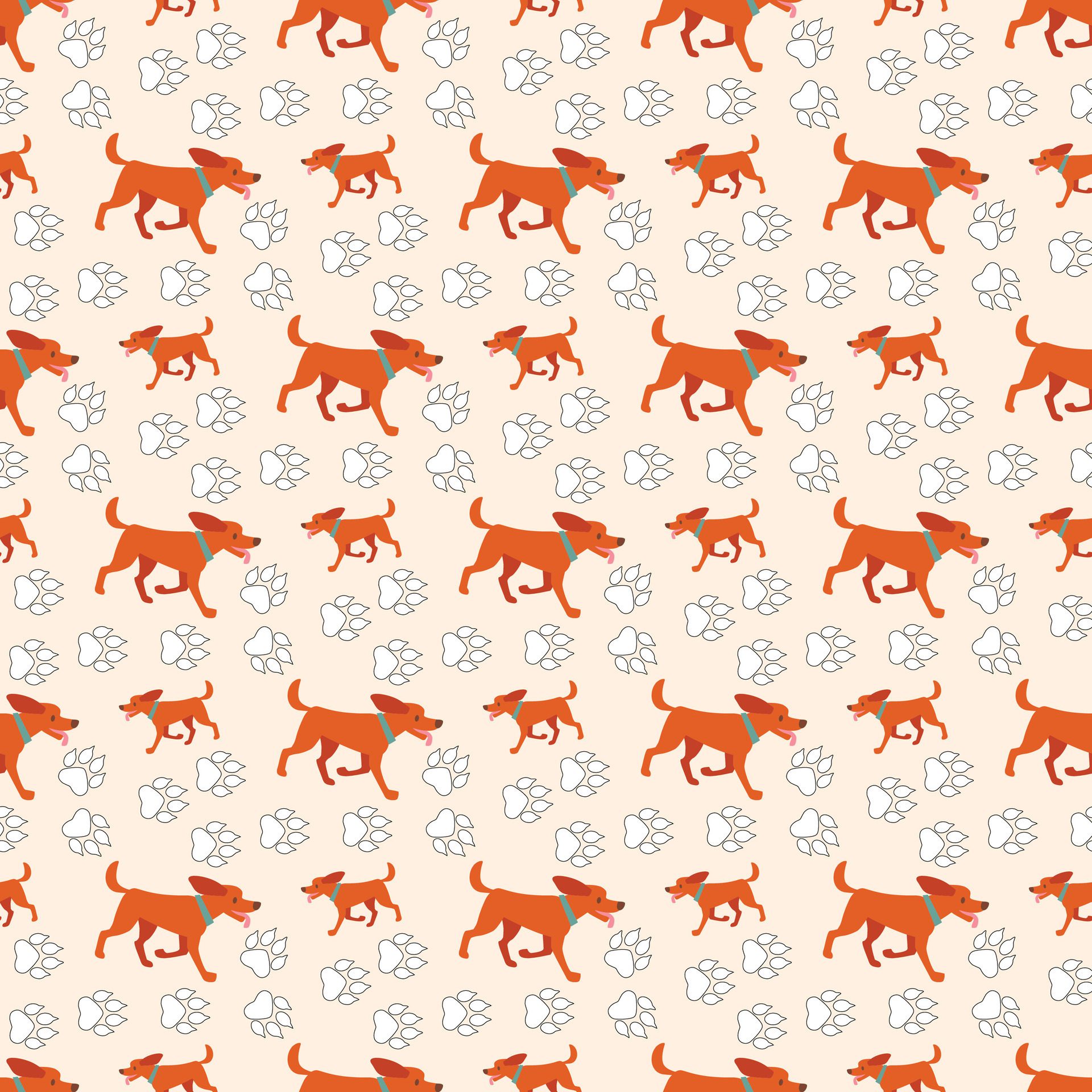 Dachshund Dogs Seamless Pattern Design Free Vector