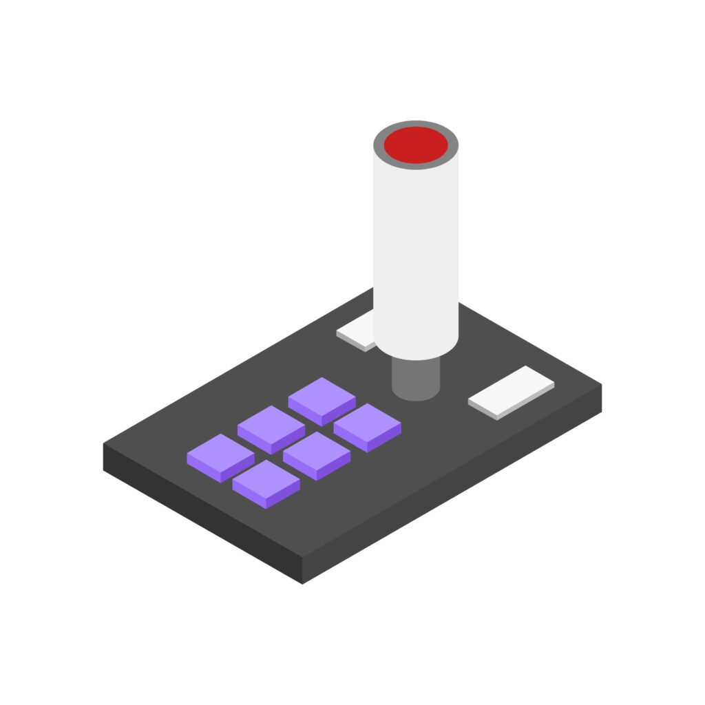 Joy pad isometric on a background Free Vector