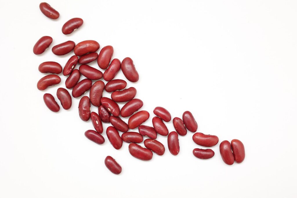 Red beans isolated on white background Stock Free