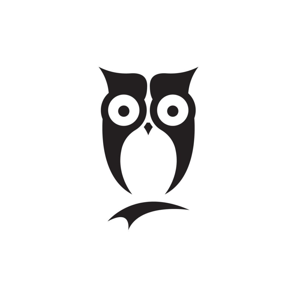 Owl logo icon design animal and simple business Stock Free