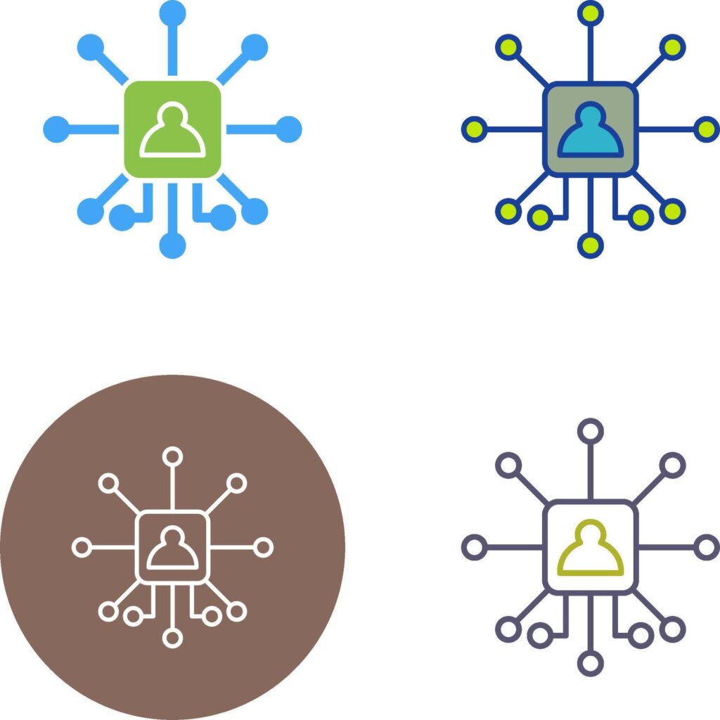 Networking Icon Design Stock Free