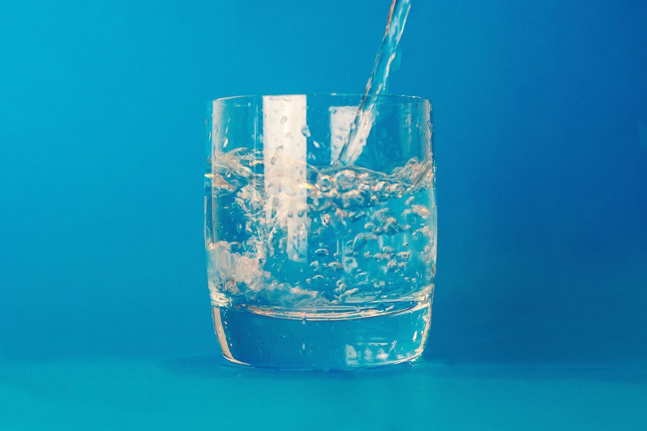 Glass Water Minimal Blue Stock Free