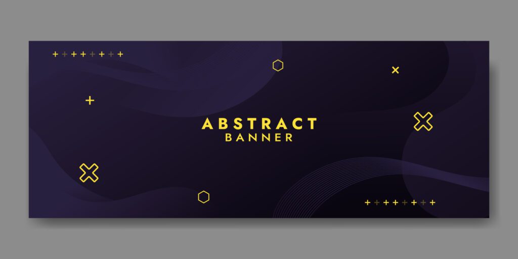 Abstract Dark Blue Fluid Wave Banner Template Free Vector