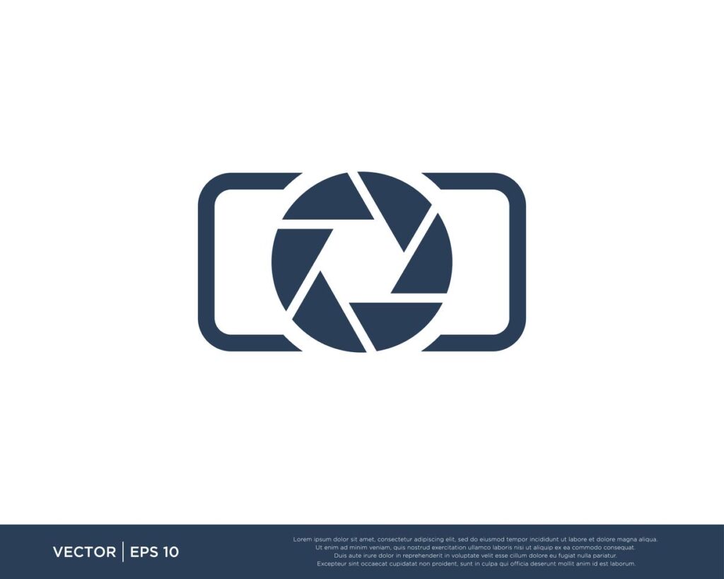 Camera Shutter Logo Icon Vector Stock Free