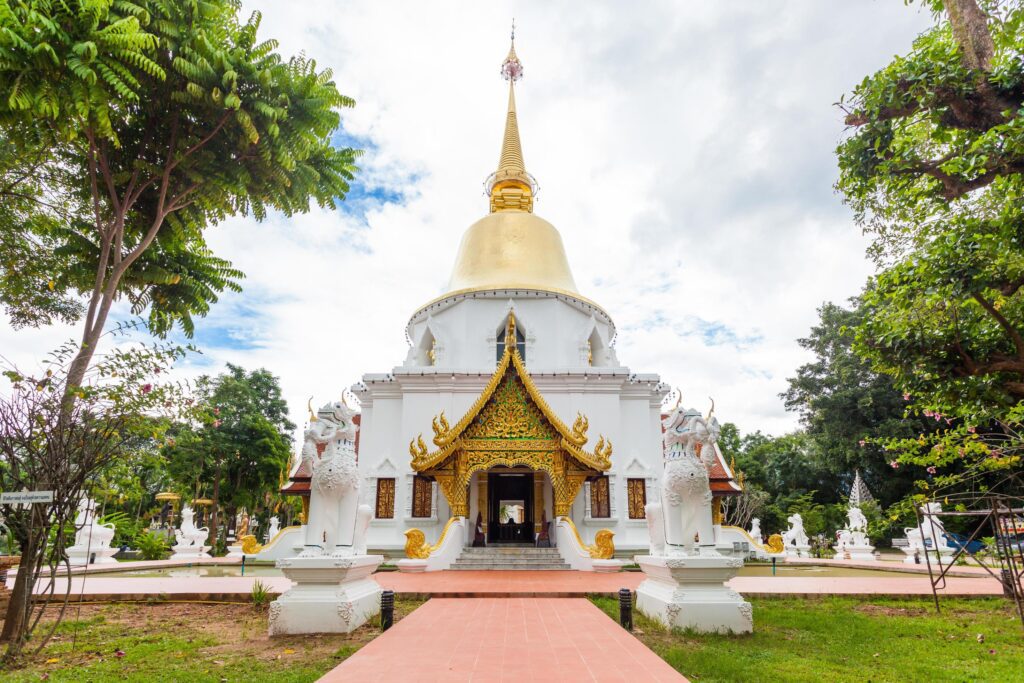 wat pha dara bhi rom Temple located in the western part of the old city centre of Chiang Mai. Stock Free