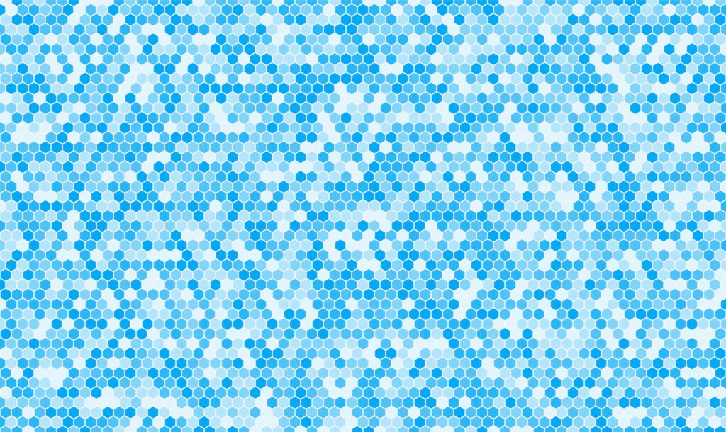 Abstract modern blue random color with small hexagon or honeycomb shape pattern background. Free Vector