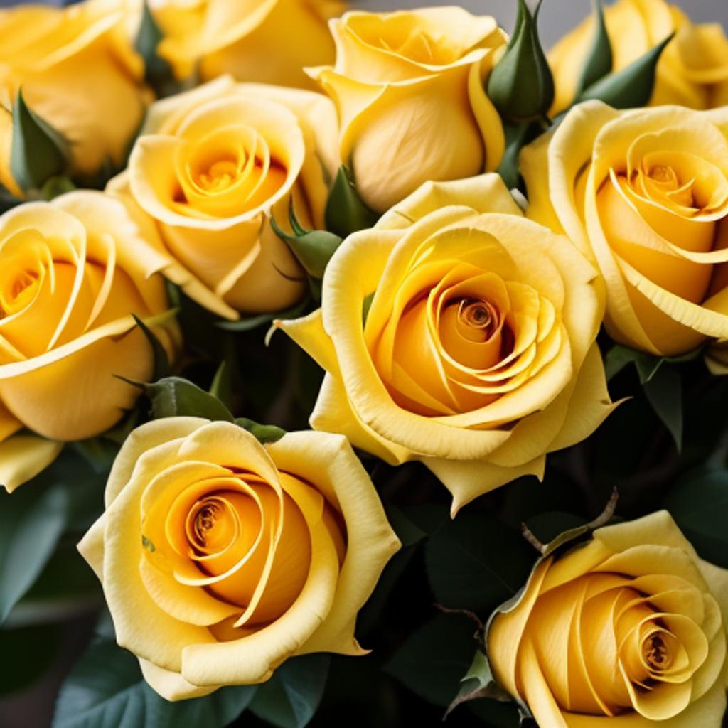 Yellow roses by @danteweir by @ai_generated