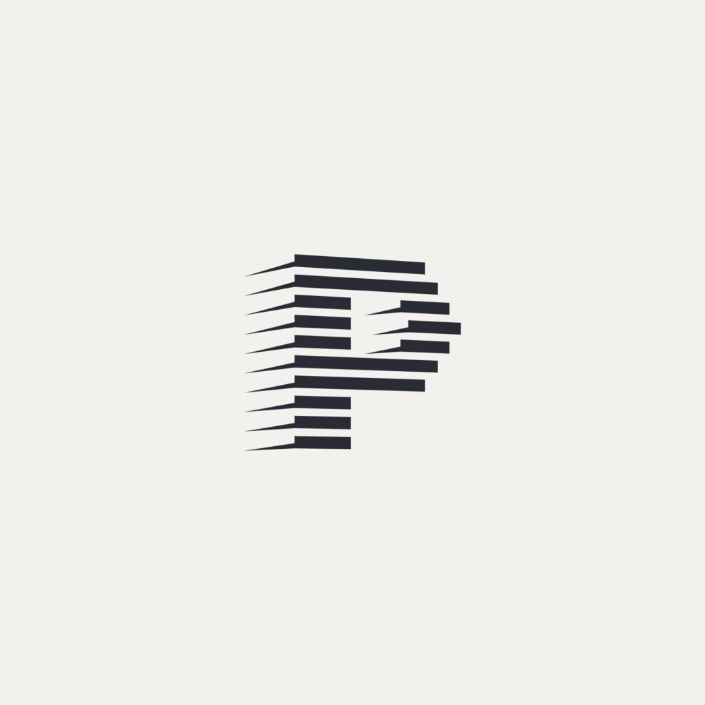 letter P logo vector. P logo company. letter P construction logo vector template Stock Free