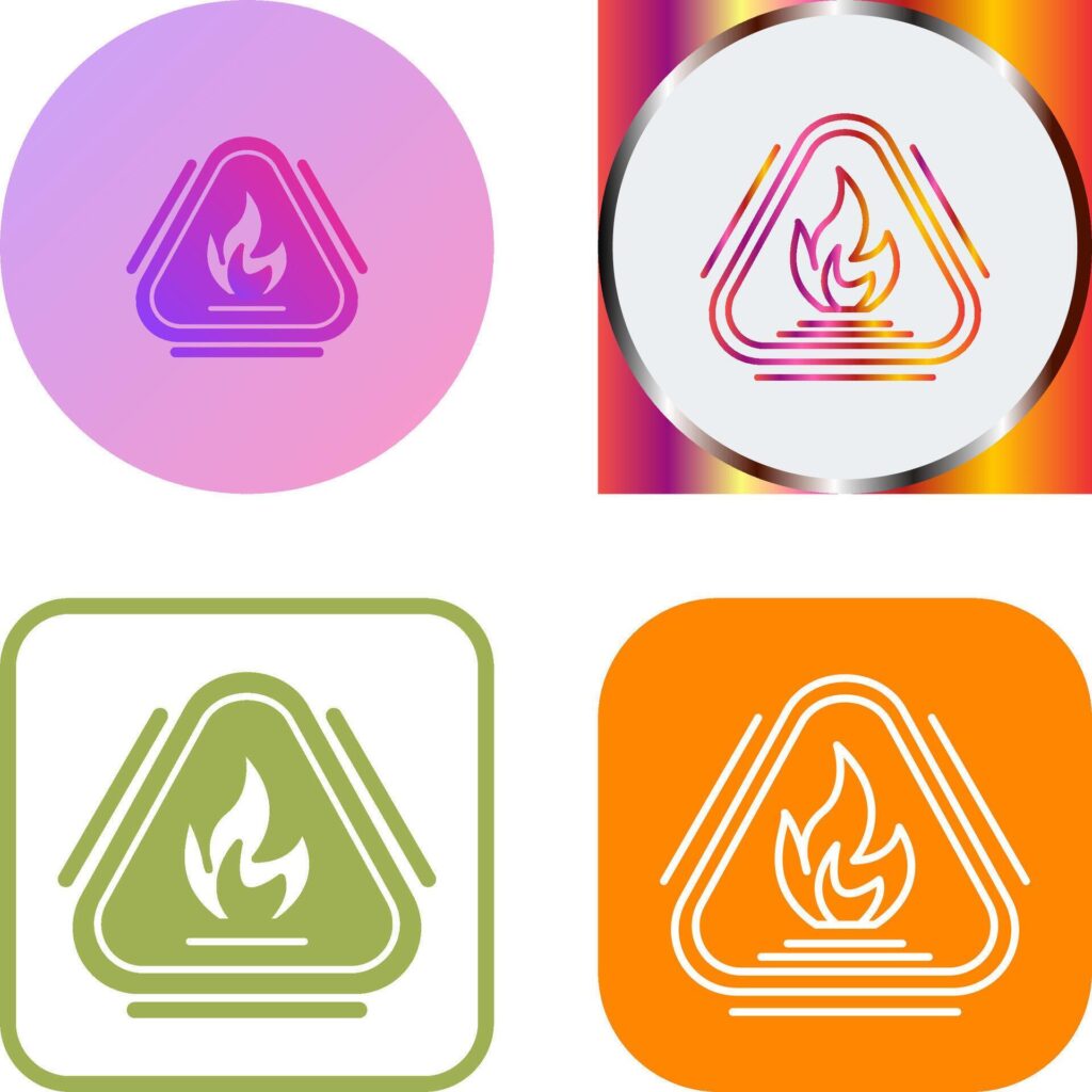 Caution Fire Icon Design Stock Free