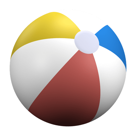 Beach ball, volleyball, sport 3D illustration