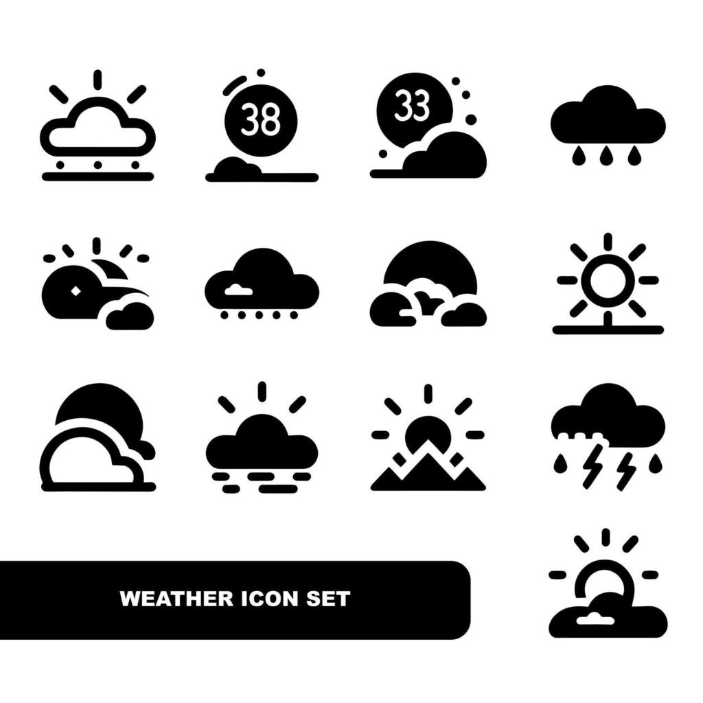 Weather Icon Set Stock Free