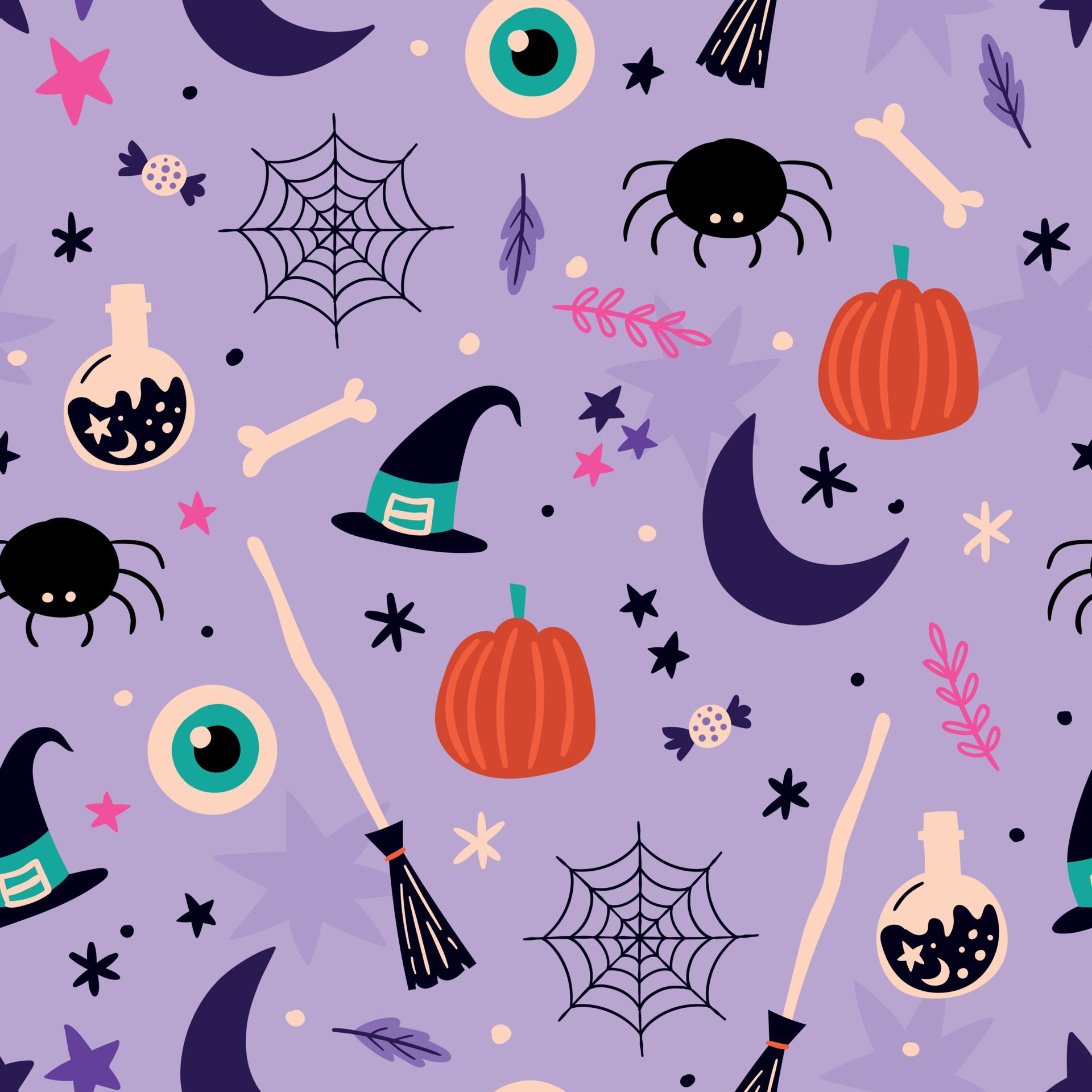 Halloween background. Halloween pattern. Halloween design Free Vector