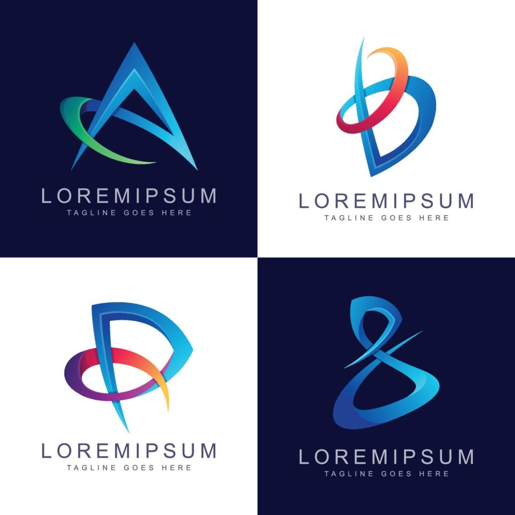 Set of Letter Logo Modern Design Stock Free