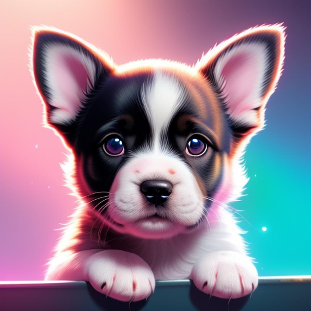 Happy sweet puppy baby by @ai_generated